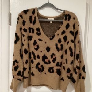 En Elly Oversize Animal Print Sweater L